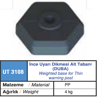 İnce Uyarı Dikmesi Alt Tabanı (Duba)