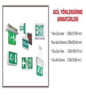 ACİL YÖNLENDİRME ARMATÜRLERİ